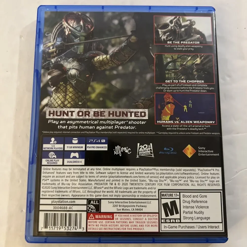 Predator: Hunting Grounds (Sony PlayStation 4 PS4, 2020)